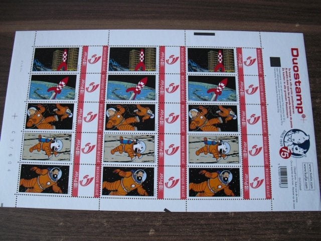 België Kuifje Duostamps compleet vel (3479), Postzegels en Munten, Verzenden, Postfris, Postfris