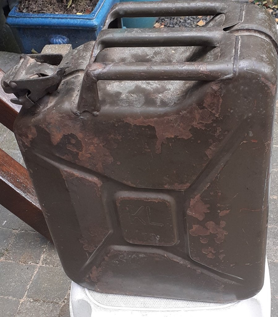 jerrycan 20 liter metaal, Ophalen, Gebruikt