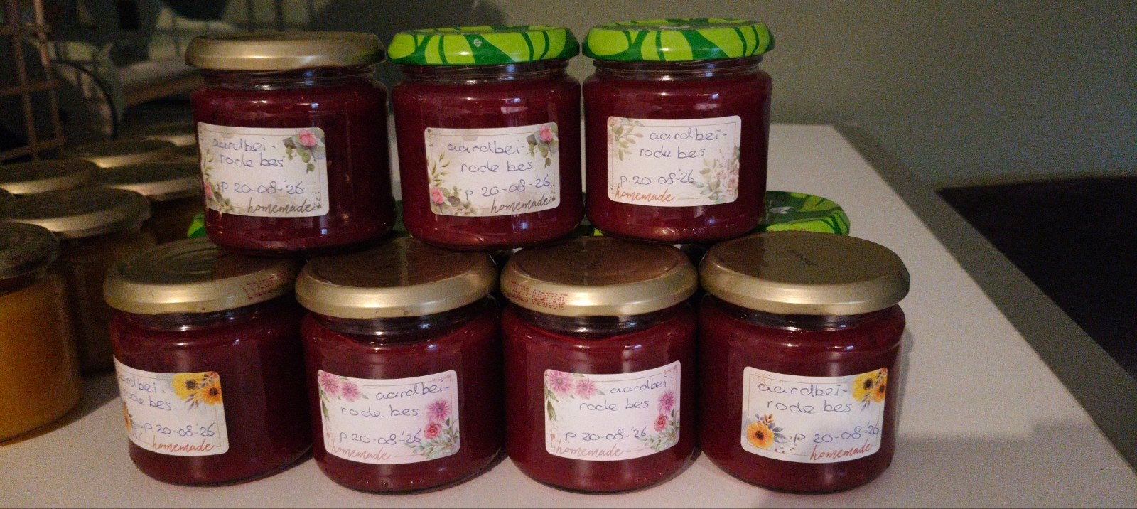 Heerlijke jam met minder suiker - aardbei en rode bes, Ophalen