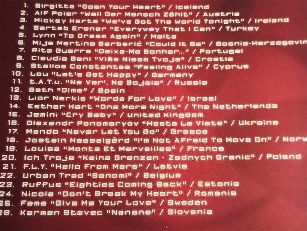 Eurovision Song Contest Riga 2003, Cd's en Dvd's, Ophalen of Verzenden, Zo goed als nieuw, Pop