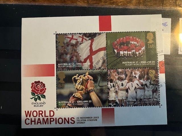 Gb Blok Rugby World Cup, Verzenden, Gestempeld