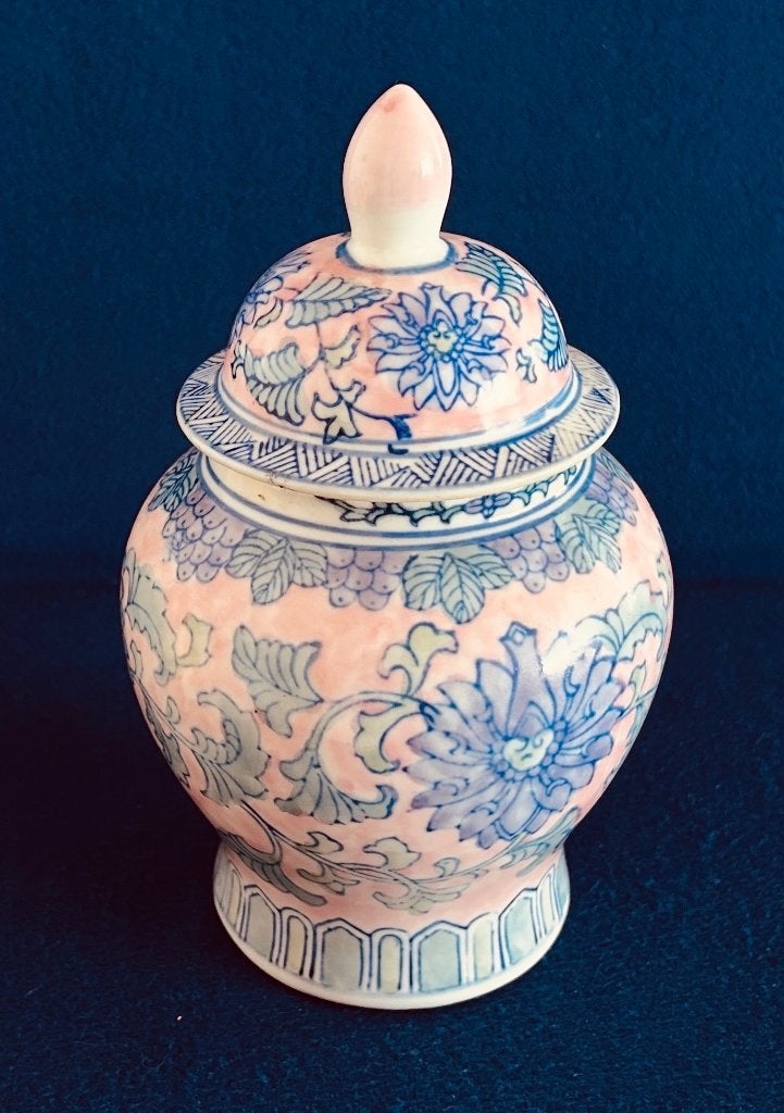 Vintage Japanse Gemberpot • Chrysant & Wijnranken 21h, Ophalen