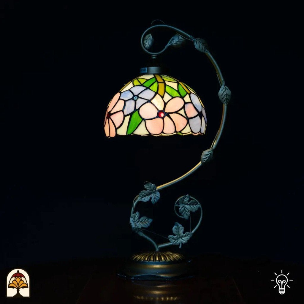 Tiffany lamp Fiora 20 cm - handgemaakt glas in lood, nieuw, Ophalen of Verzenden