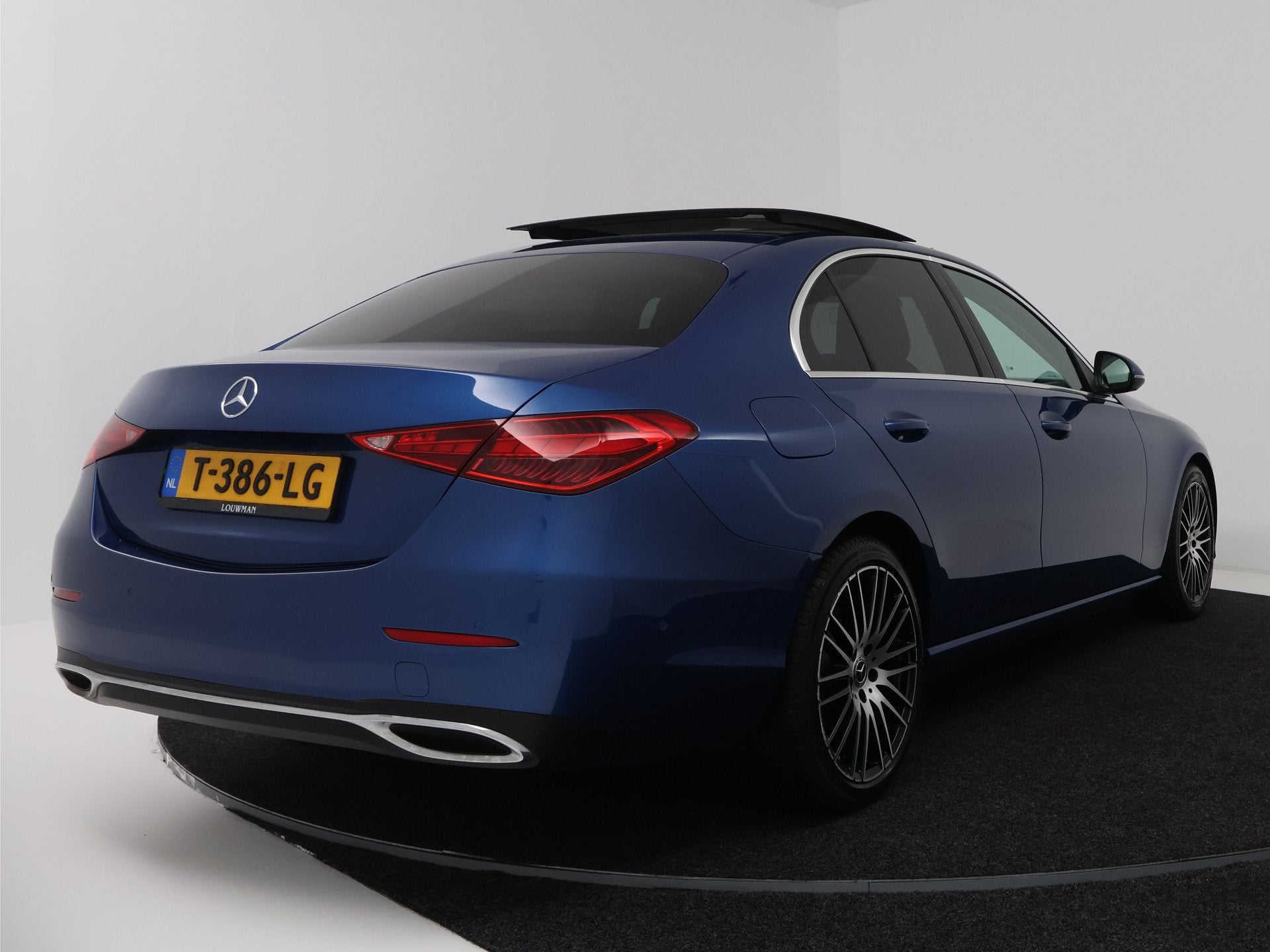 Mercedes-Benz C-Klasse 180 Luxury Line Automaat | Elec. schu, Auto's, 12 maanden, 4 cilinders, Blauw, Bedrijf