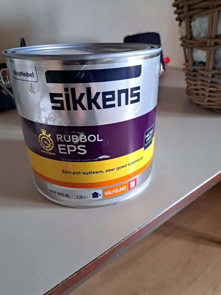Sikkens Rubbol EPS Halfglans RAL 9002 - 2,5 liter, Wit, Nieuw, Ophalen of Verzenden, Verf