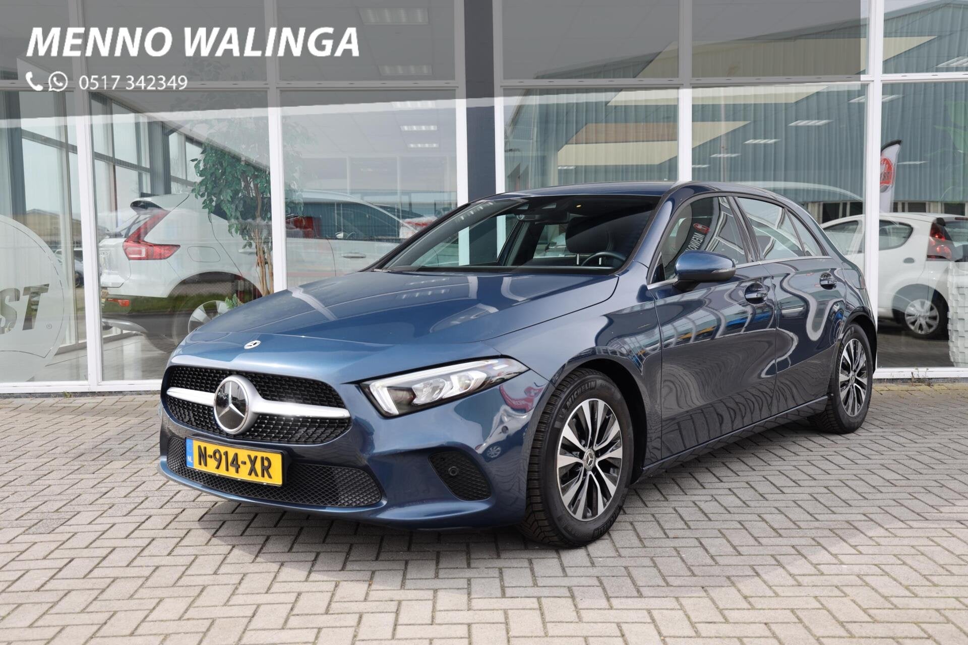 Mercedes A-klasse 180 Business Solution AMG|Automaat|Camera|, Auto's, 136 pk, Gebruikt, 4 cilinders, Blauw