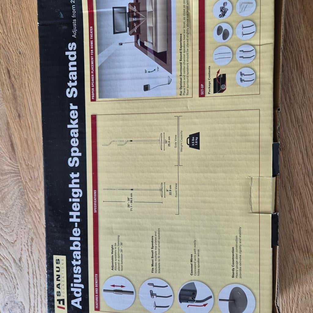 Speakerstandaards verstelbaar, Audio, Tv en Foto, Luidsprekers, Overige merken, Overige typen, Nieuw, Ophalen of Verzenden
