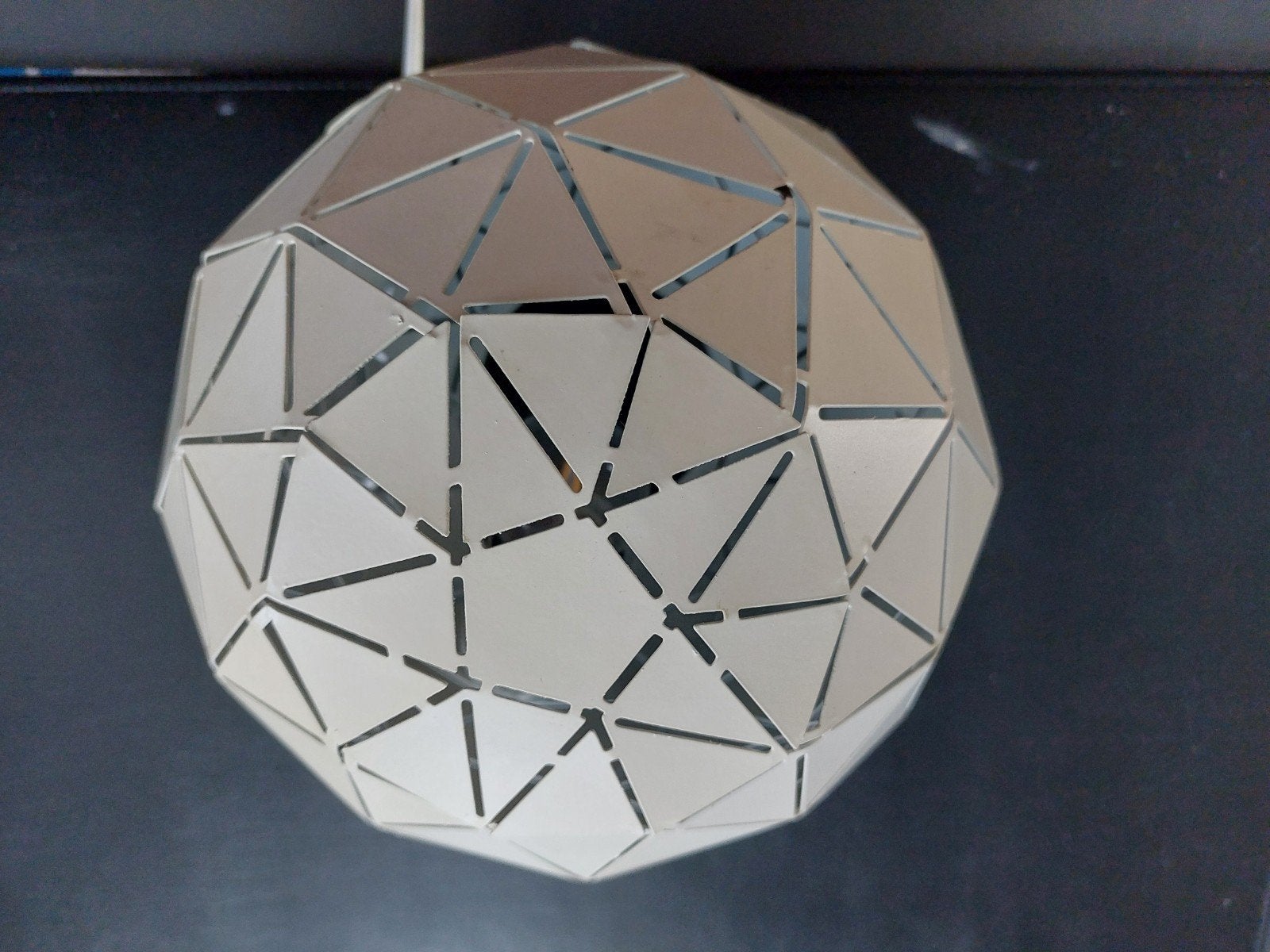 Metalen witte tafel lamp, Ophalen of Verzenden, Rond, Metaal