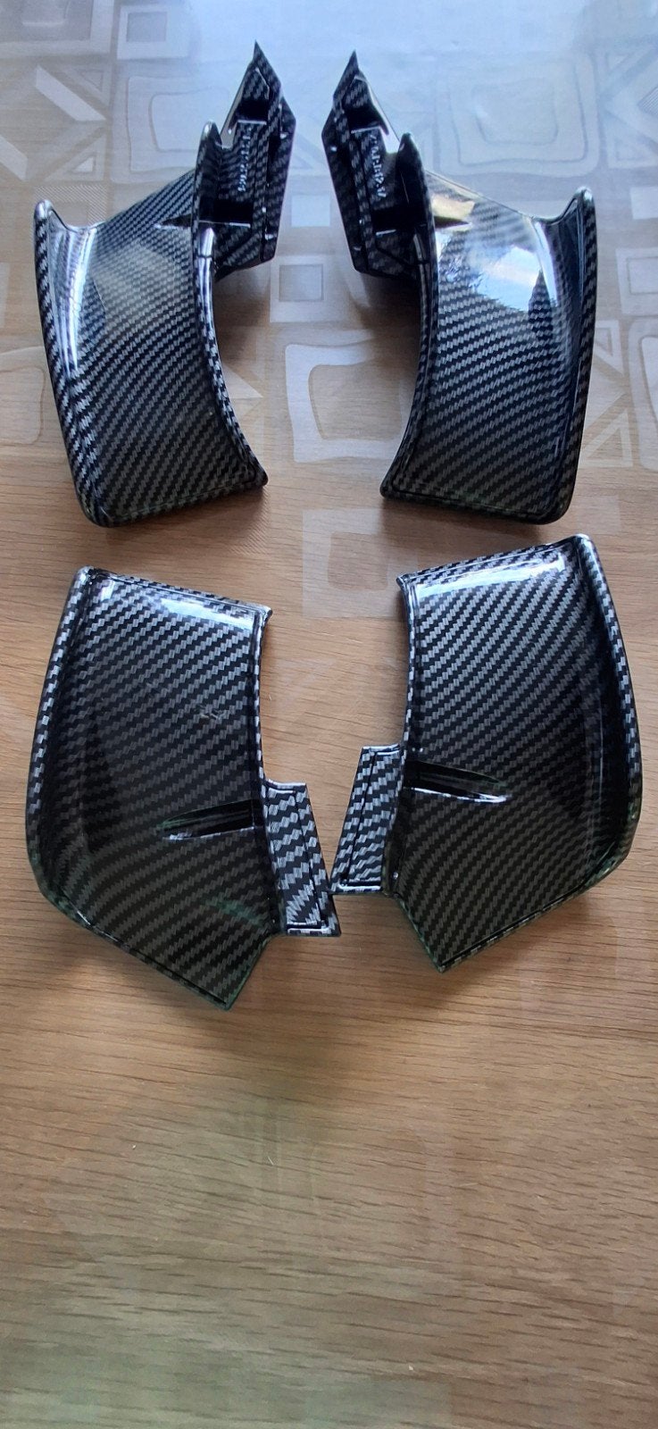 Nieuwe Carbon-look Winglets Set (4-delig) voor Ducati Street, Motoren, Ophalen, Nieuw