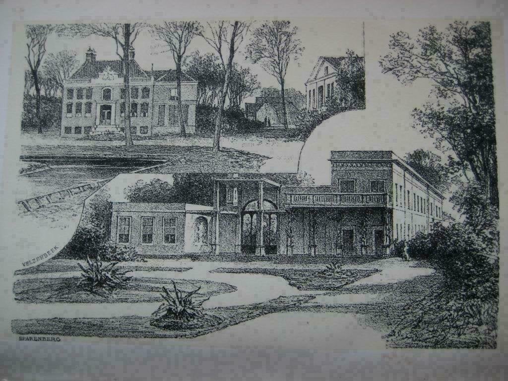 119 / Santpoort Velzerbeek /  Spaarnberg   Litho 1876, Antiek en Kunst, Ophalen of Verzenden