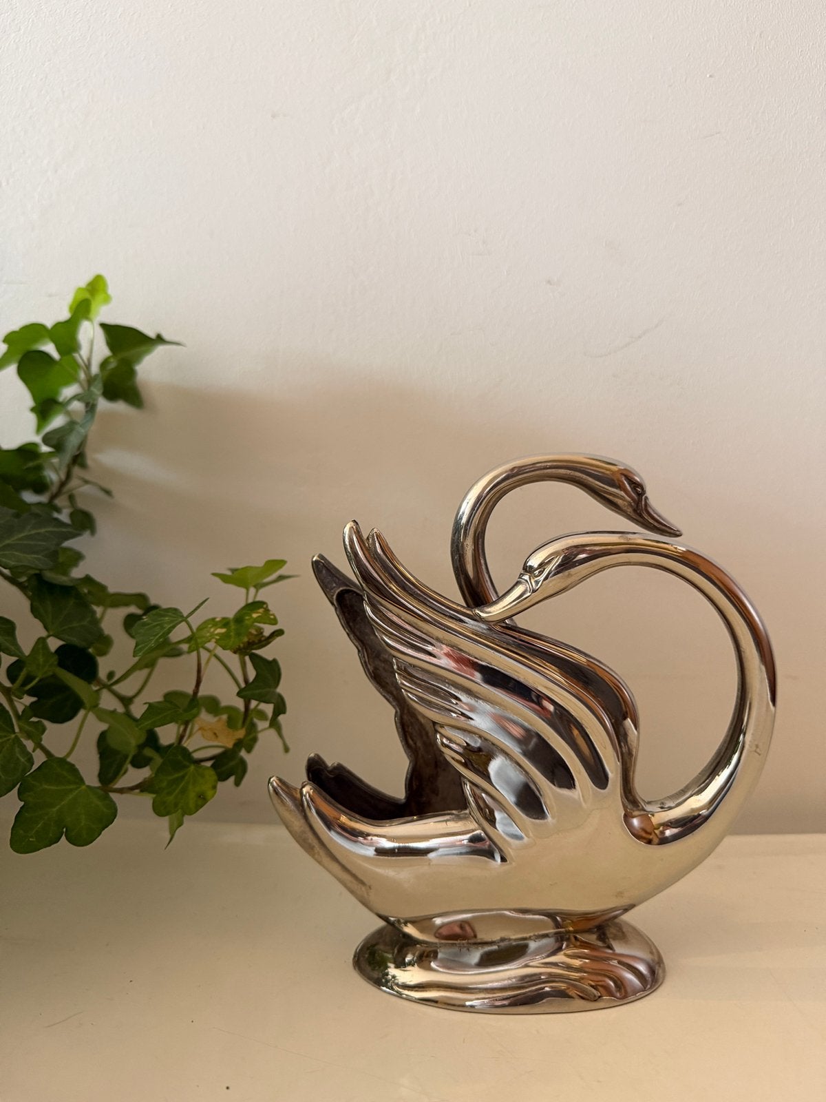 Art Nouveau servethouder van twee zwanen, Ophalen of Verzenden