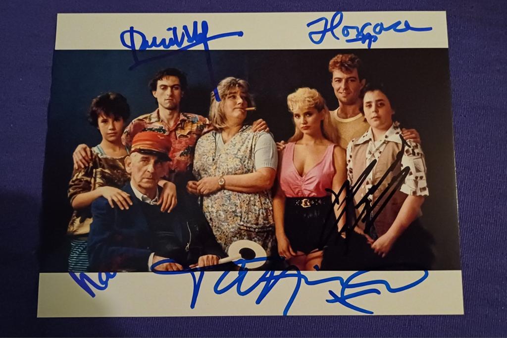 Huub Stapel, René van t Hof, Tatjana,Flodder handtekeningen, Verzamelen, Ophalen of Verzenden, Zo goed als nieuw, Foto of Kaart
