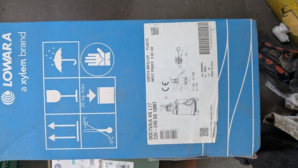 Lowara Dompelpomp DOC7VX/A - Opheffing Uitverkoop, Tuin en Terras, Waterpompen, Ophalen of Verzenden