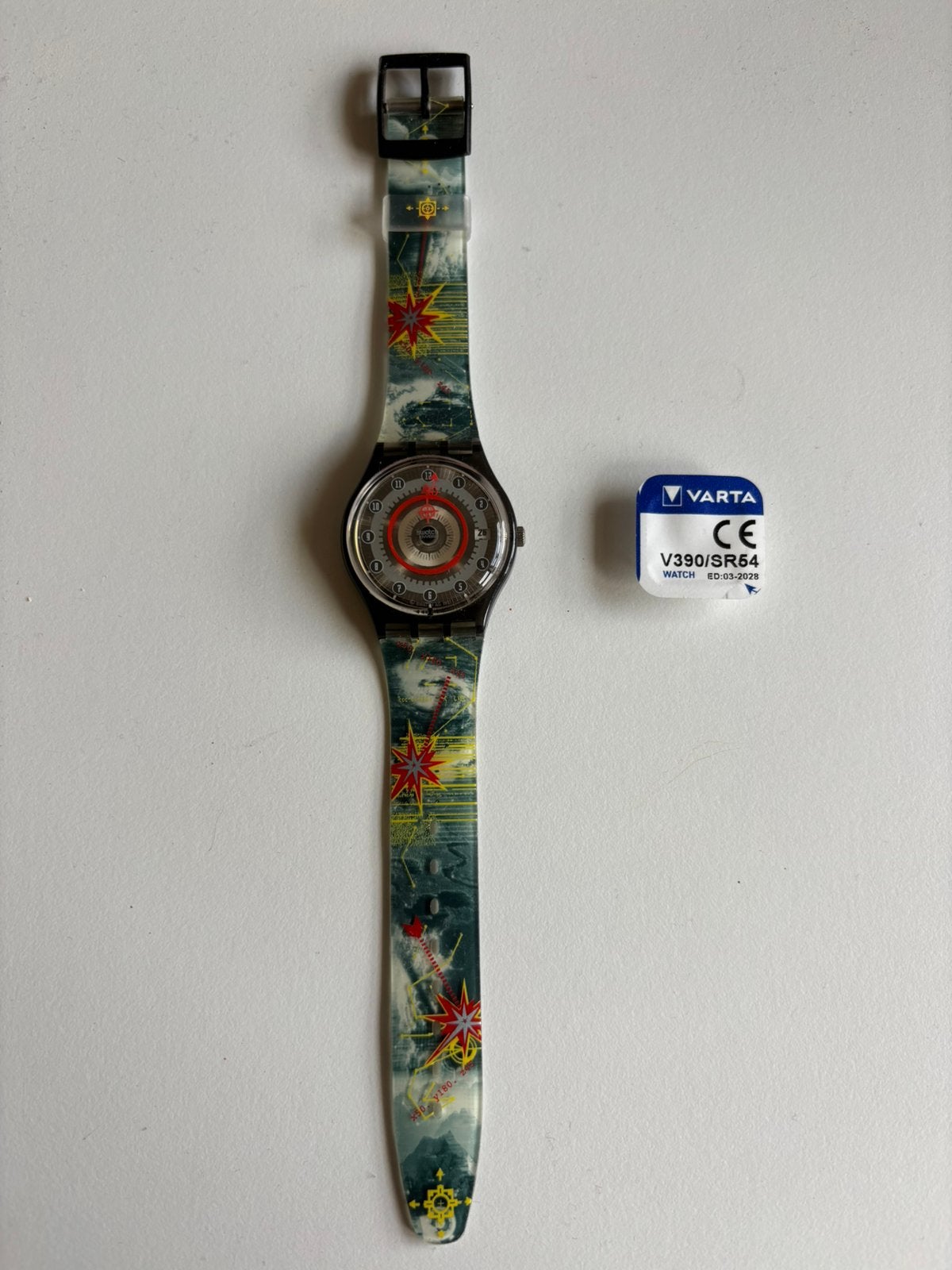 Swatch horloge 1998 nooit gedragen, Kunststof, Polshorloge, Swatch, Nieuw