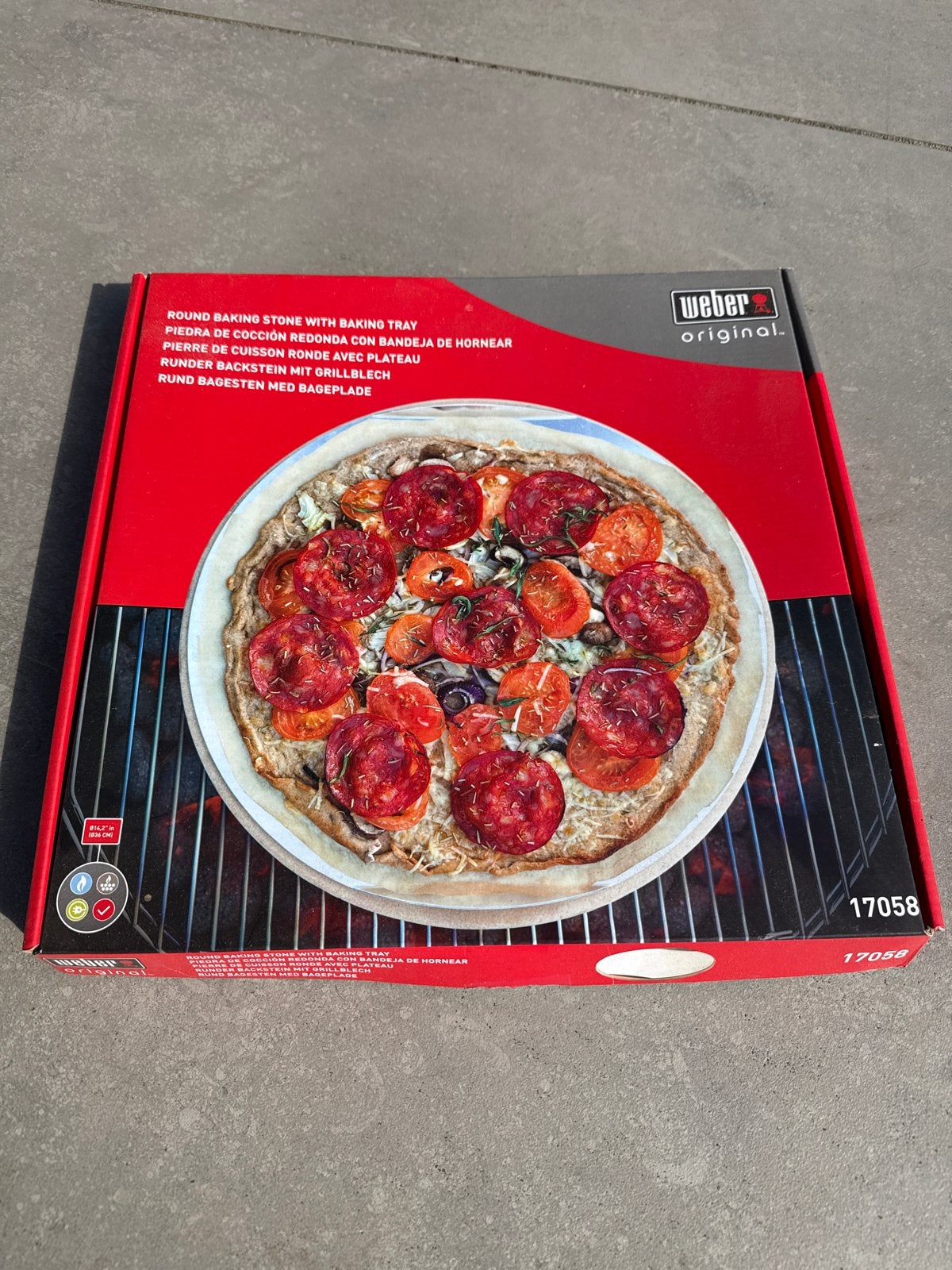 Weber Original Ronde Pizzasteen met Bakplaat, Ophalen of Verzenden, Nieuw