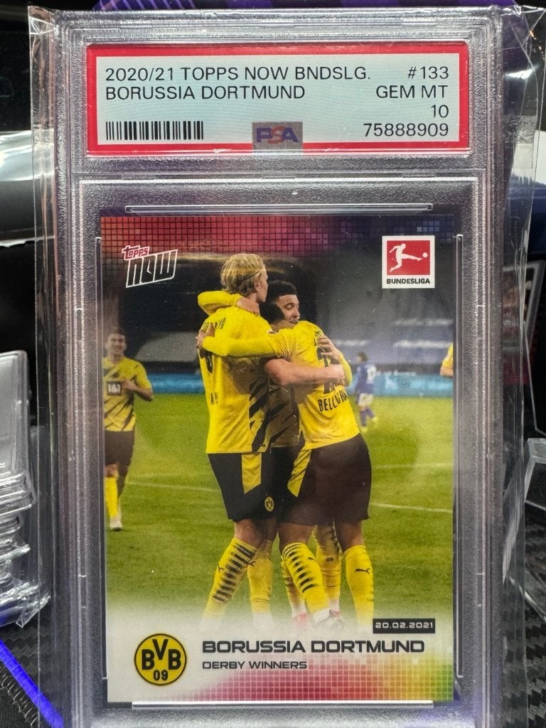Borussia Dortmund Haaland Bellingham PSA 10 /322, Buitenlandse clubs, Nieuw, Ophalen of Verzenden, Topps