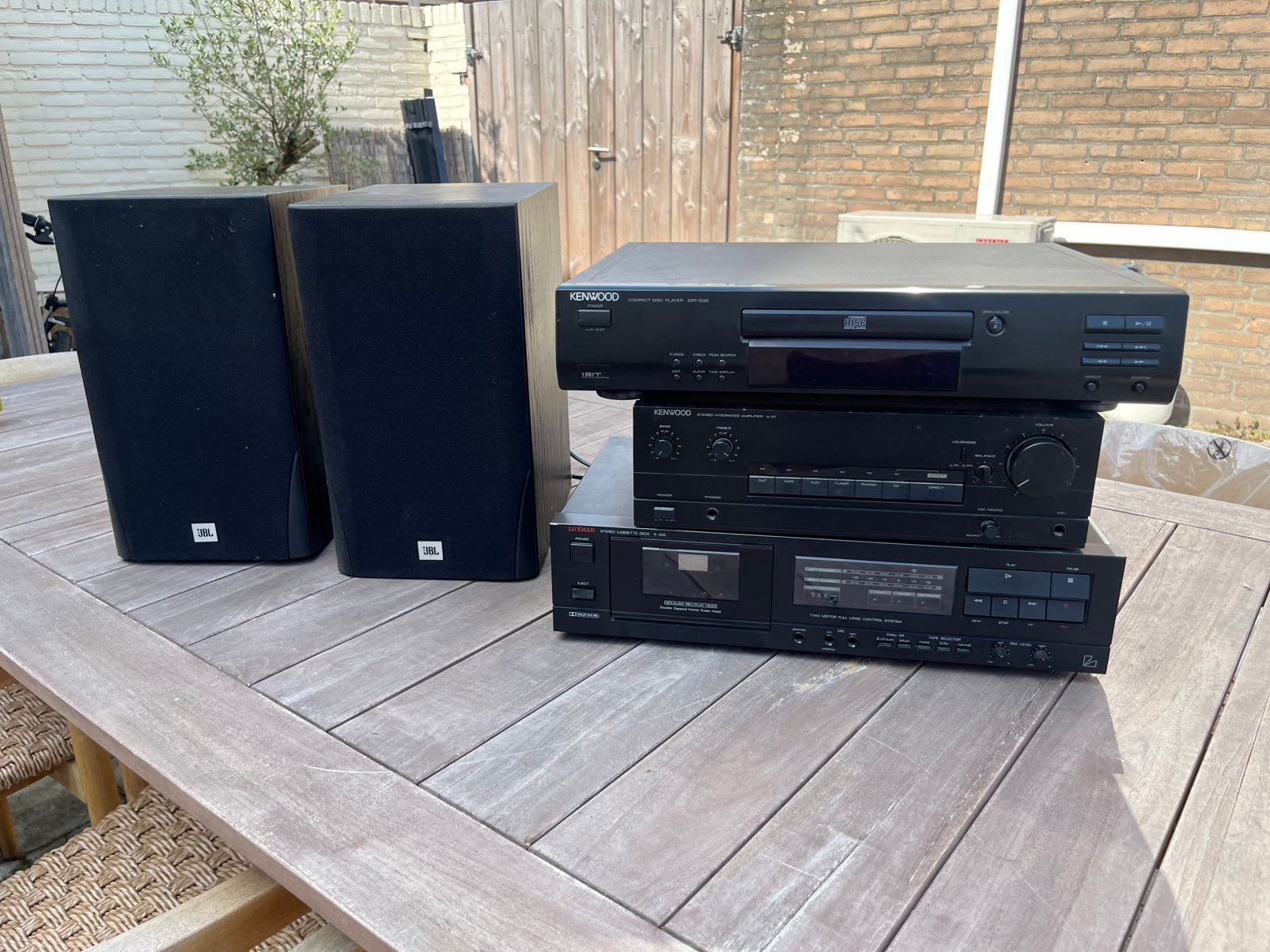 Vintage stereo set kenwood luxman cd speler cassette JBL, Audio, Tv en Foto, Ophalen, Gebruikt, Overige merken