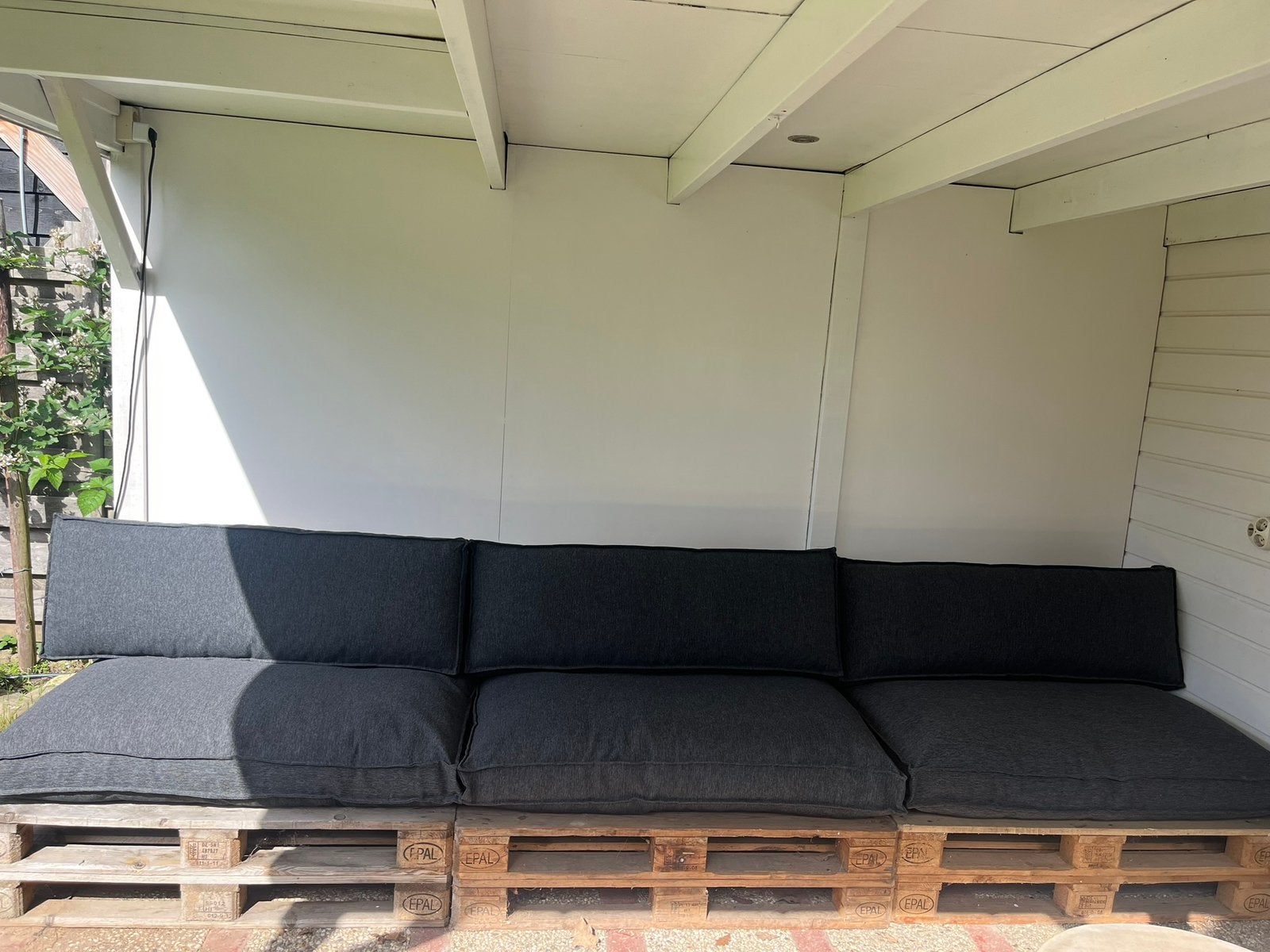 Palletbank loungeset, Ophalen, Zo goed als nieuw, Hout