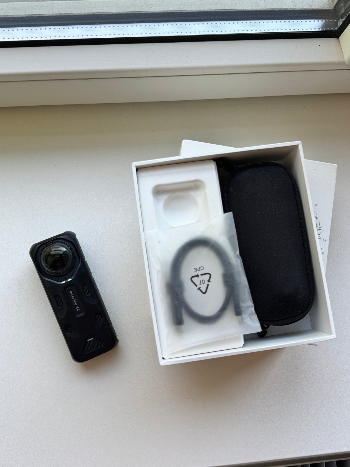 Insta360 X4 8K 360 Action Cam met stok en standaard, Audio, Tv en Foto, Ophalen of Verzenden, Gebruikt, Overige merken