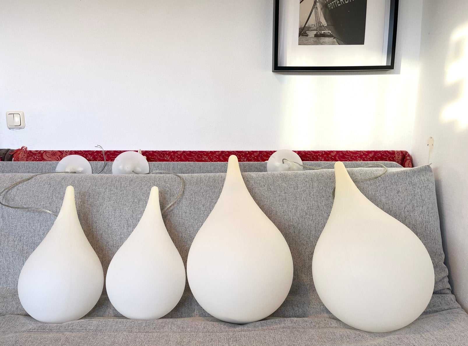 Next liquid_light - drop set 4 stuks. Plafond en wandlamp, Ophalen, Gebruikt, Kunststof, Modern