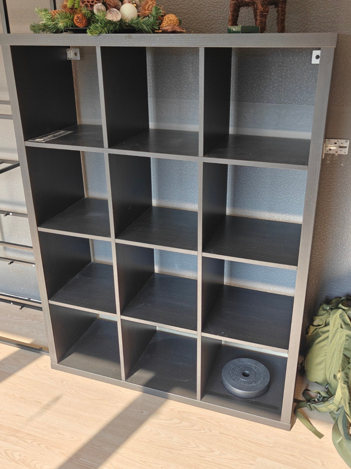 IKEA KALLAX open kast zwartbruin 112x147 cm, Ophalen, Gebruikt, 100 tot 150 cm, 100 tot 150 cm