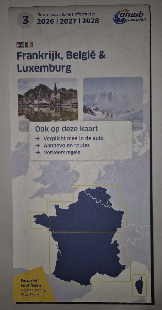 ANWB RouteKaart & ReisInformatie 3 (Wegenkaart) NIEUW, Boeken, ANWB, Verzenden, Nieuw, Landkaart