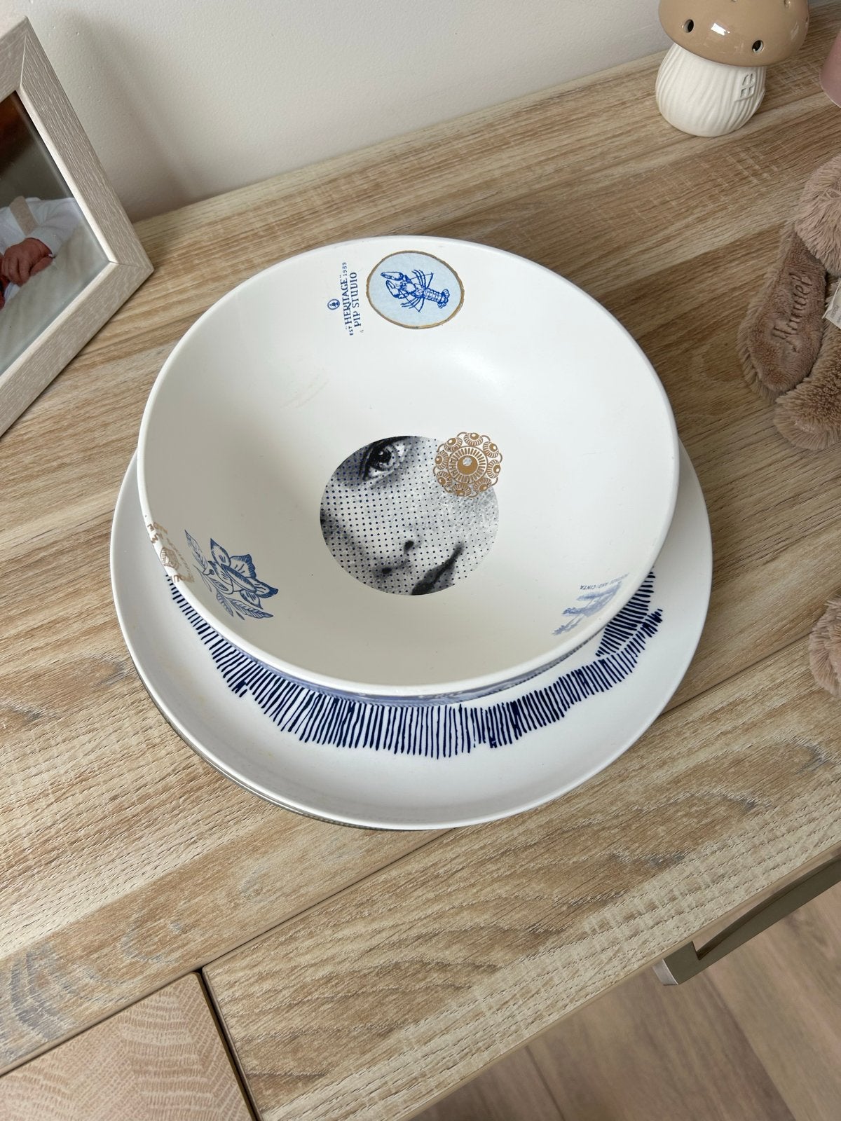 Pip Studio Heritage Collectie Kom en Bord Set, Pip Studio, Ophalen of Verzenden, Zo goed als nieuw, Kom(men)