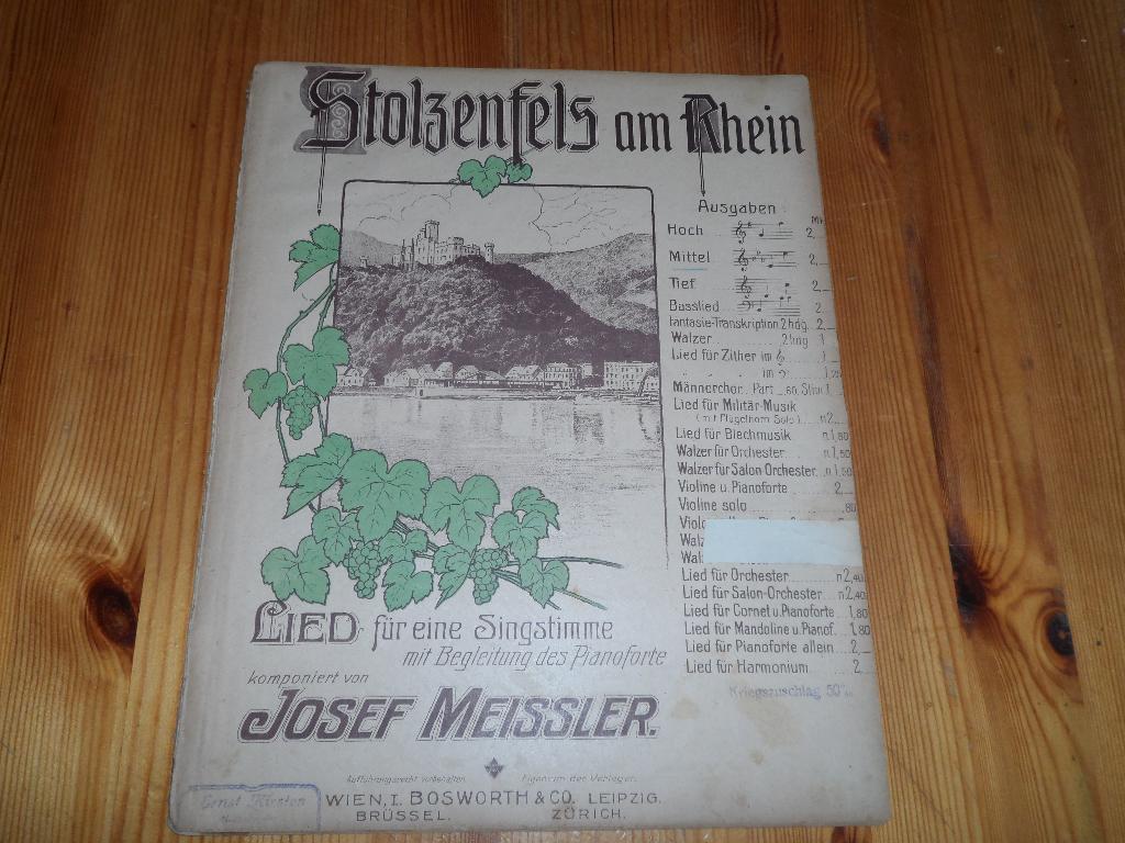 Stolzensfels am rhein - josef meissler, Zang, Gebruikt, Ophalen of Verzenden, Artiest of Componist