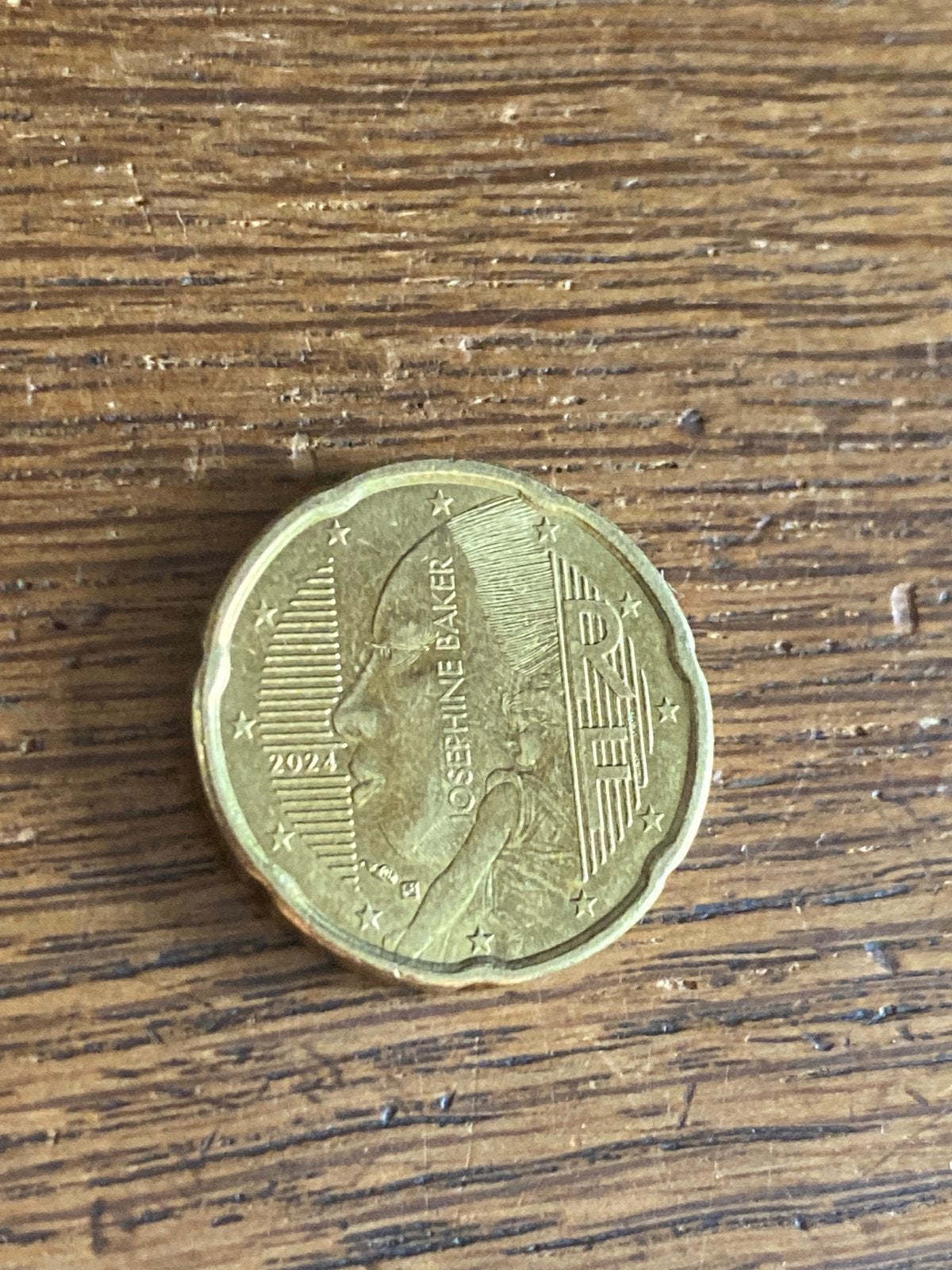 20 cent Frankrijk Josephine Baker 2024, Postzegels en Munten, Verzenden, Frankrijk, 20 cent, Losse munt