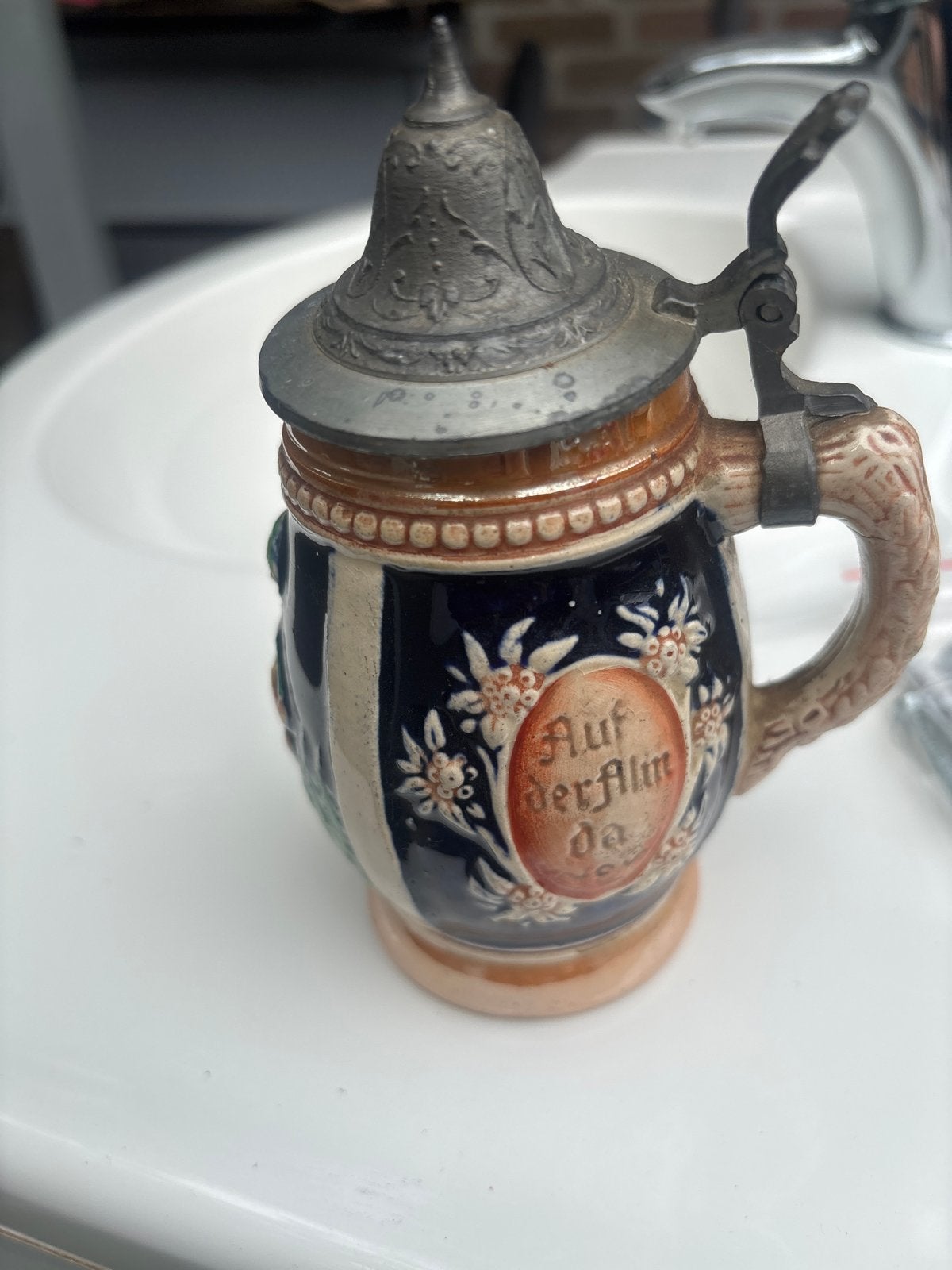 Vintage Bierpul met Deksel - Made in Western Germany, Antiek en Kunst, Ophalen of Verzenden