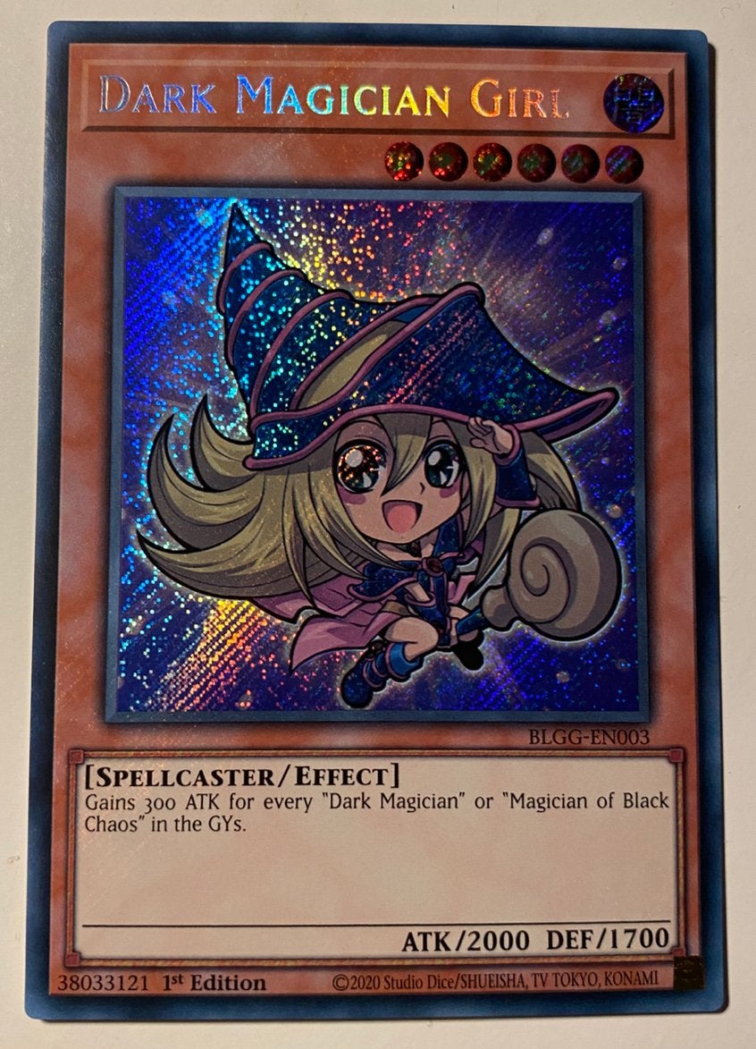 Yu-Gi-Oh! Alternate Dark Magician Girl BLGG 1st Mint !, Ophalen of Verzenden, Zo goed als nieuw, Losse kaart, Foil