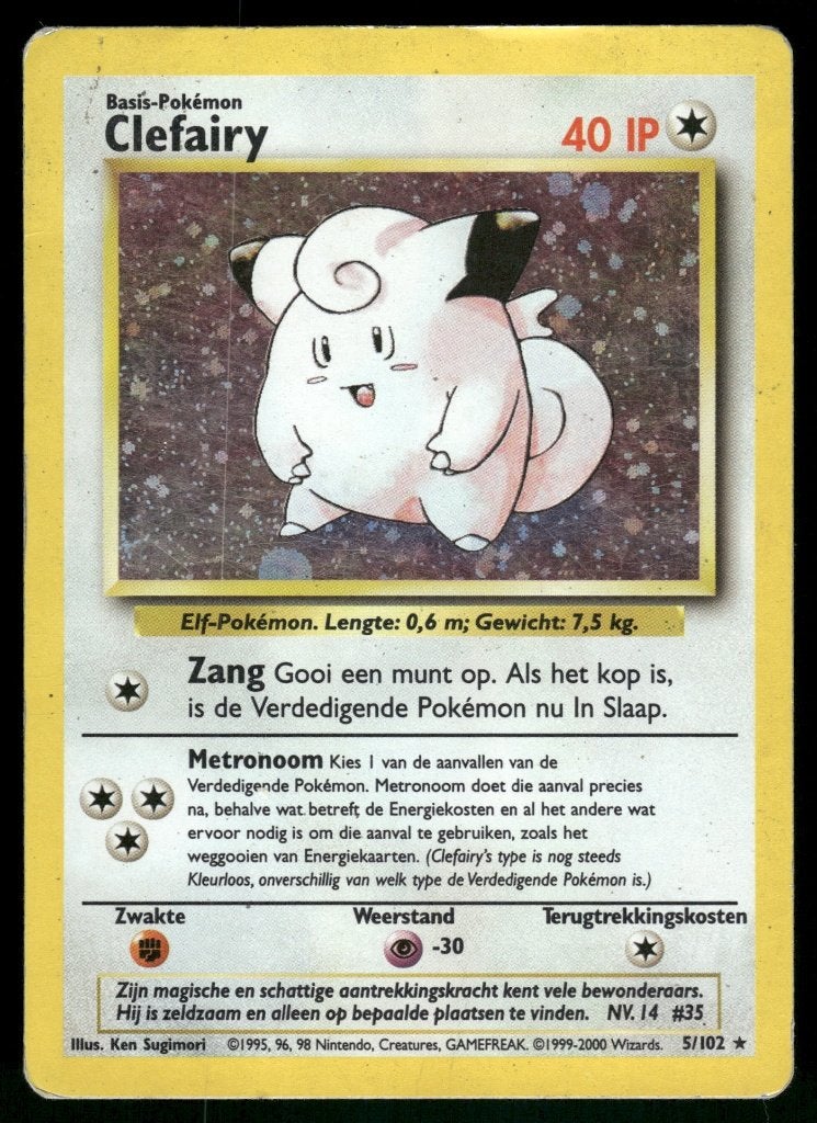 Clefairy 5/102 - Base (NL) (Good), Verzenden, Gebruikt