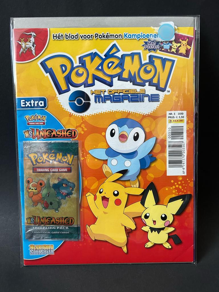 Pokemon Magazine met HS Unleashed Sampling Booster, 2010, Ophalen of Verzenden, Zo goed als nieuw, Booster
