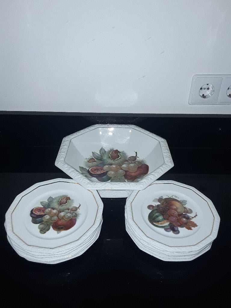 Rosenthal Maria 12pers serveerstel met fruitdecor, Antiek en Kunst, Verzenden