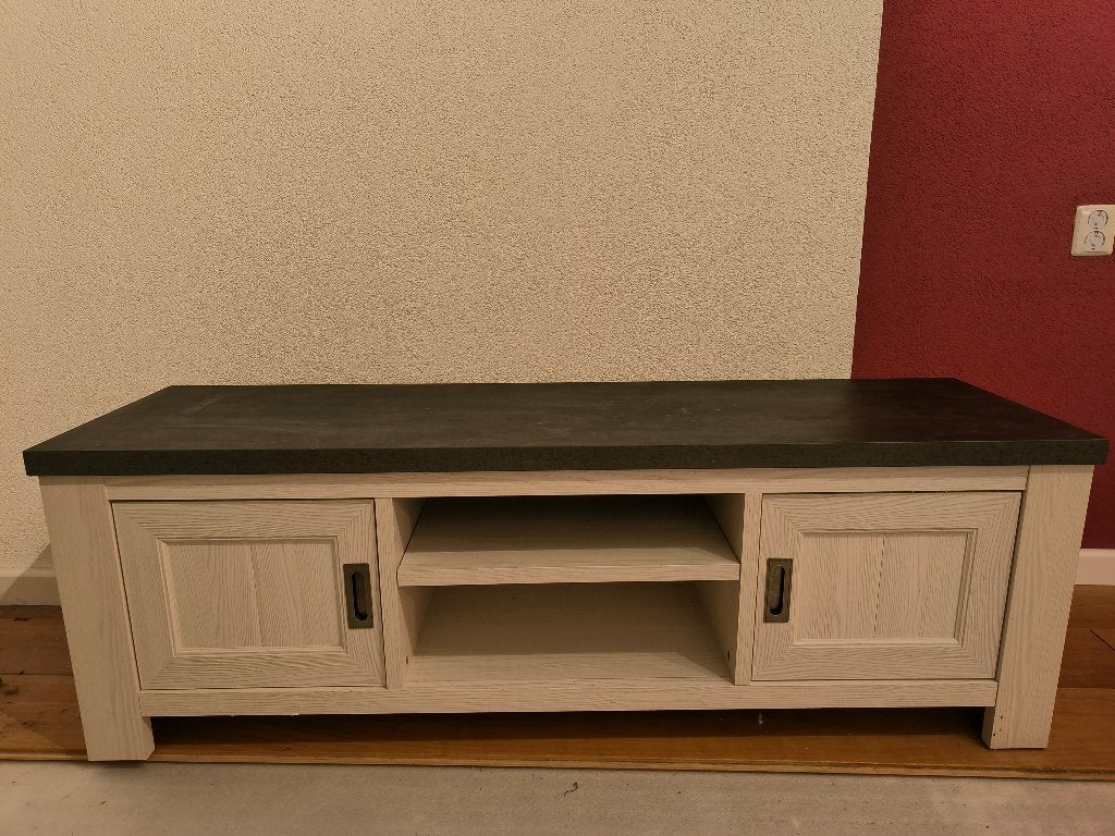Tv meubel, Huis en Inrichting, Kasten | Televisiemeubels, Ophalen, Gebruikt, 100 tot 150 cm, Landelijk