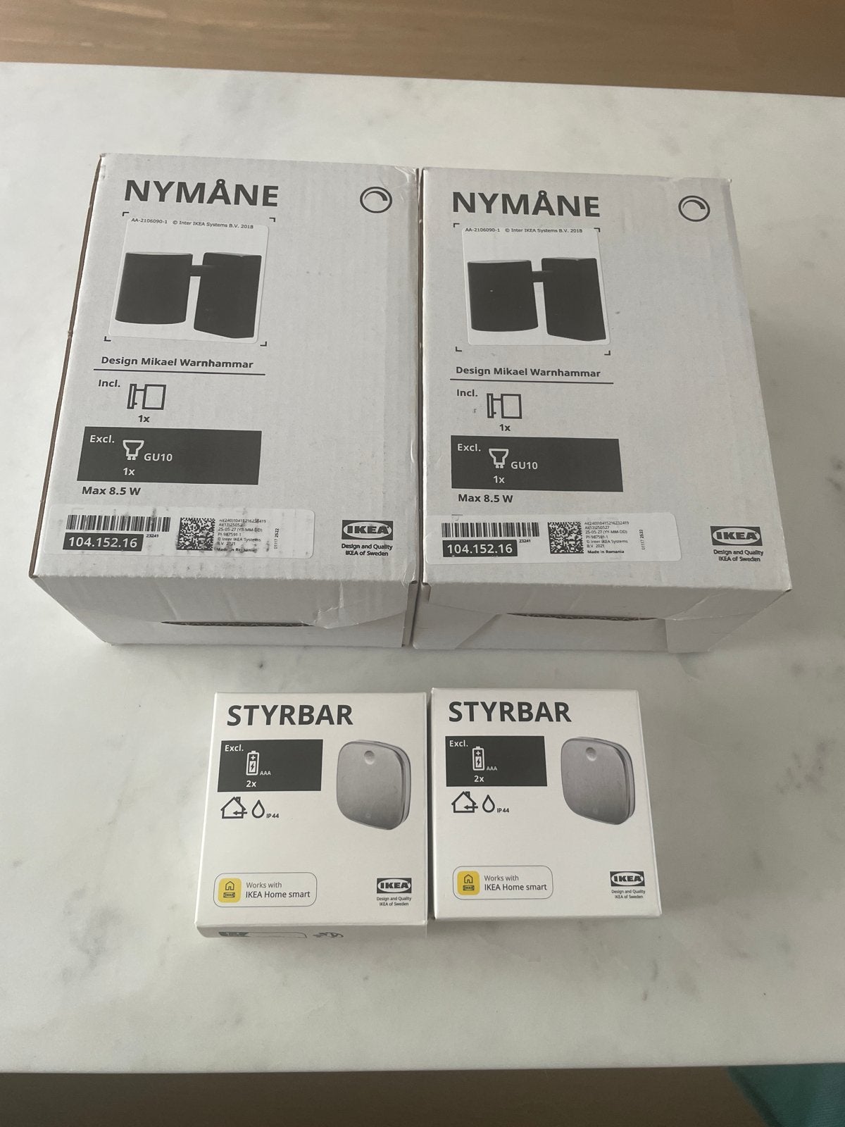 IKEA Nymåne plafondlampen en Styrbar afstandsbedieningen, Met afstandsbediening, GU10, Nieuw, Ophalen of Verzenden