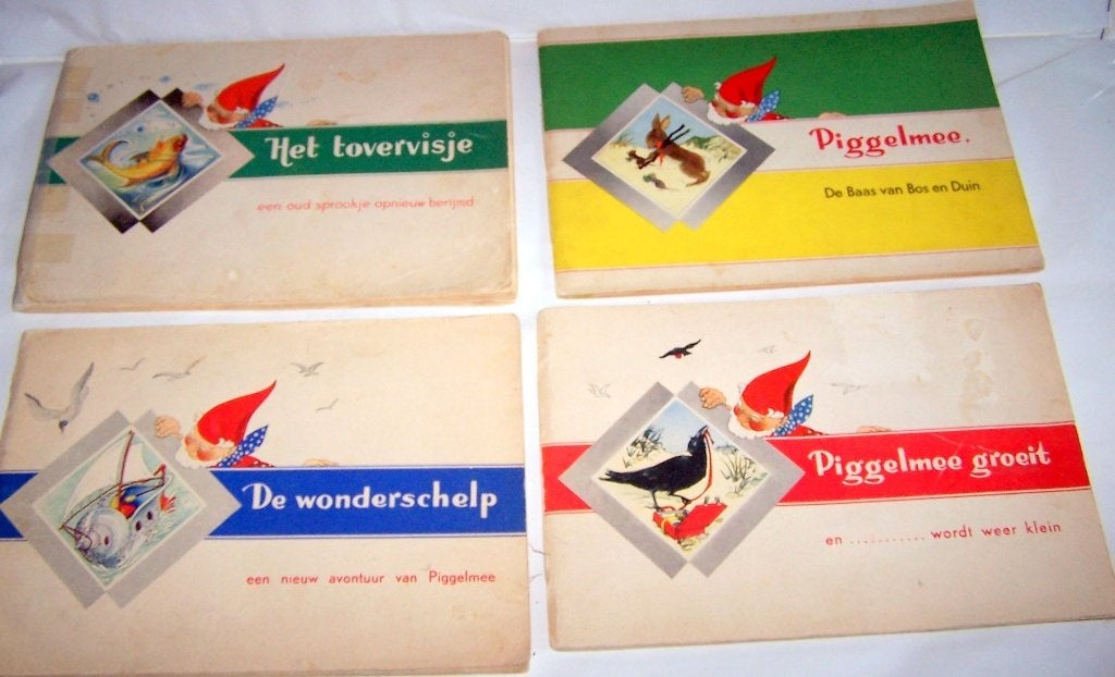 4 vintage (ca. 1950) Piggelmee plaatjesalbums. Compleet/izgs, Boeken, Ophalen of Verzenden, Zo goed als nieuw, Wed. J. van Nelle