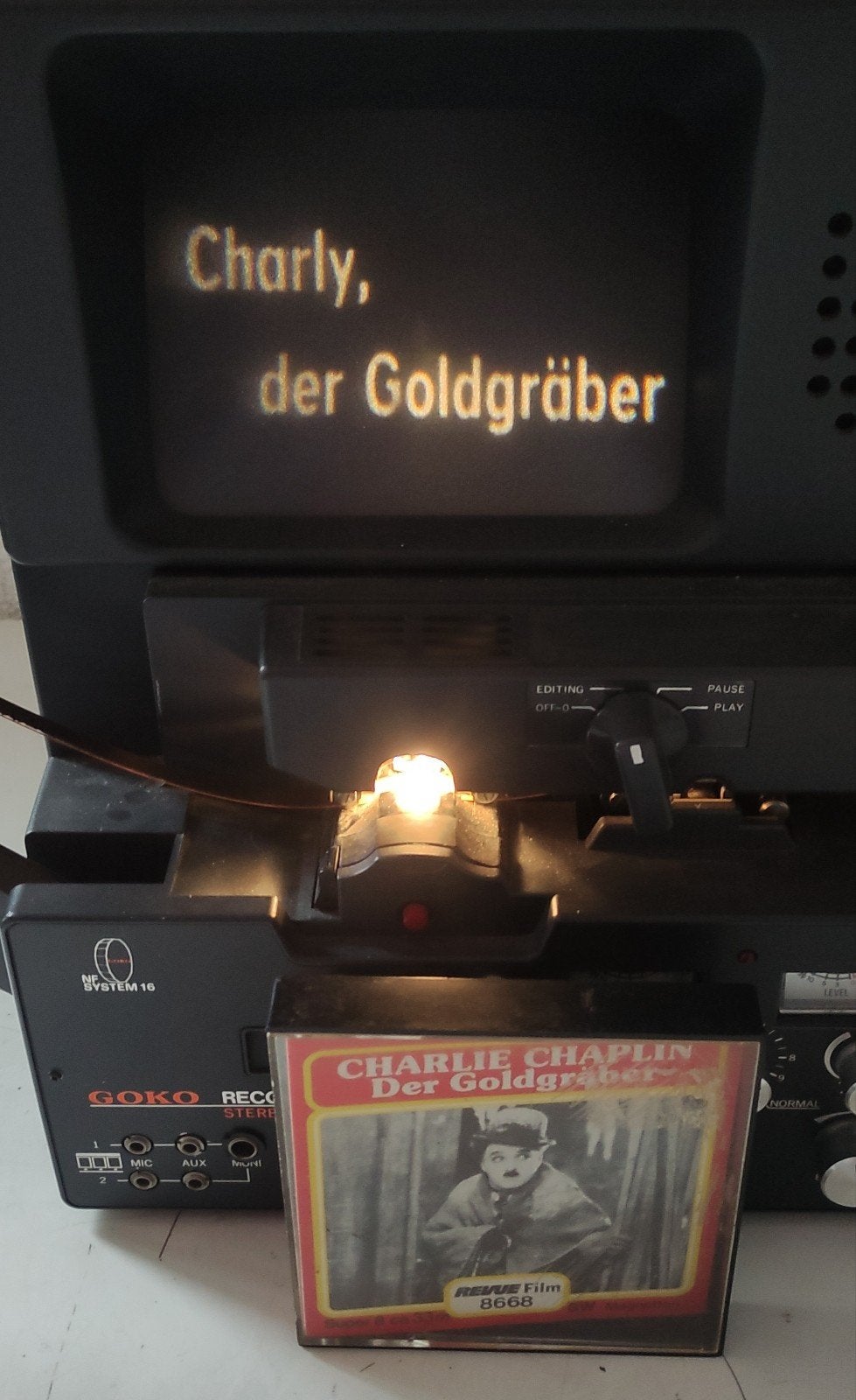 super 8 CHARLIE CHAPLIN DER GOLDGRABER 33 meter en SOUND, Ophalen of Verzenden, 8mm film
