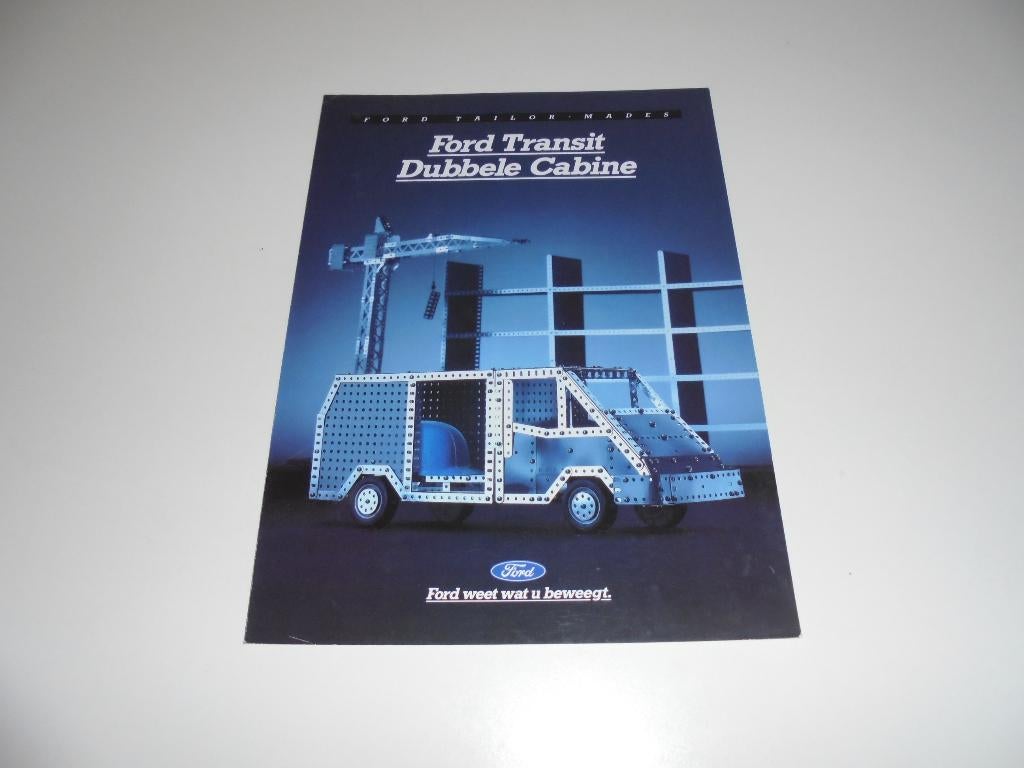 brochure Ford Transit dubbele cabine, Ophalen of Verzenden, Nieuw, Ford