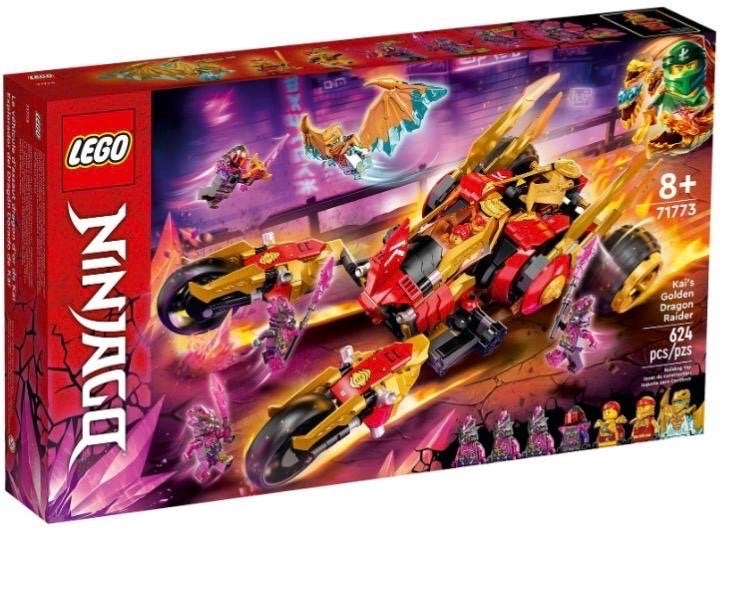 LEGO Ninjago 71773 Kai's Gouden Draken Raider (Compleet), Ophalen of Verzenden, Gebruikt