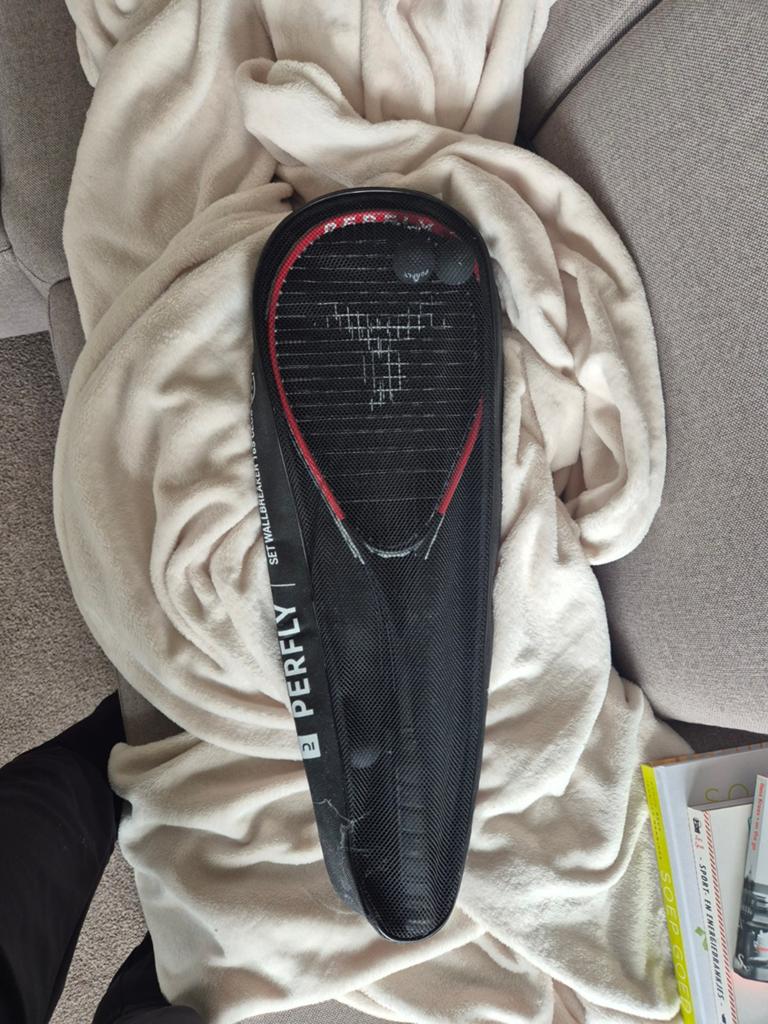 Perfly Squash Rackets met hoes en 3 ballen, Ophalen, Gebruikt