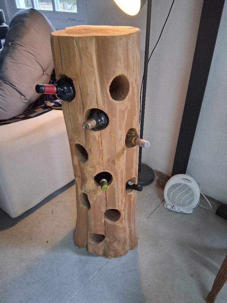 Wijnrek van hout, Ophalen, 5 tot 15 flessen, Zo goed als nieuw, 75 cm of meer