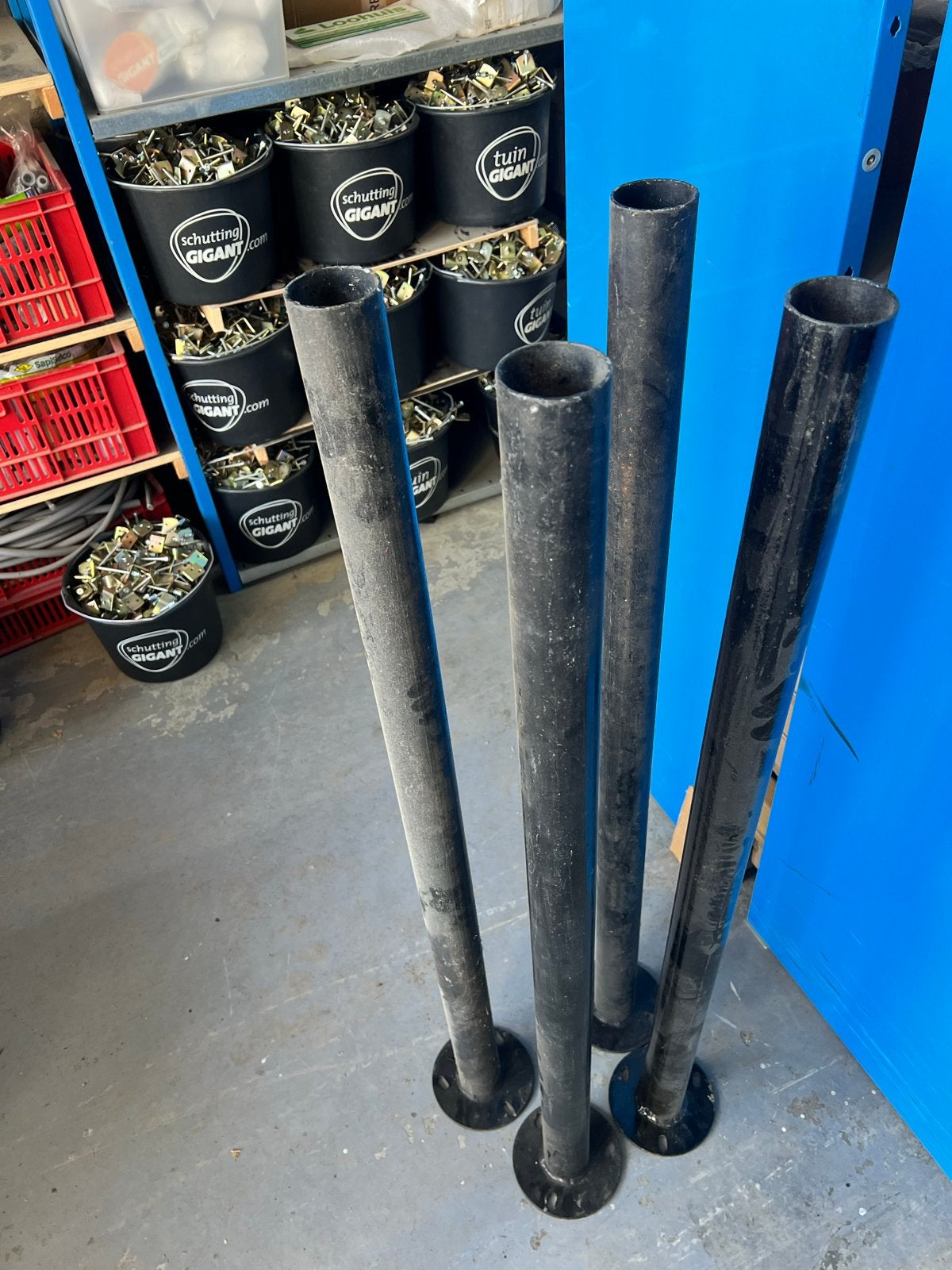 Paalvoet 60mm voor hekwerk - 120cm hoog, Tuin en Terras, Ophalen of Verzenden, Nieuw, IJzer, Overige typen