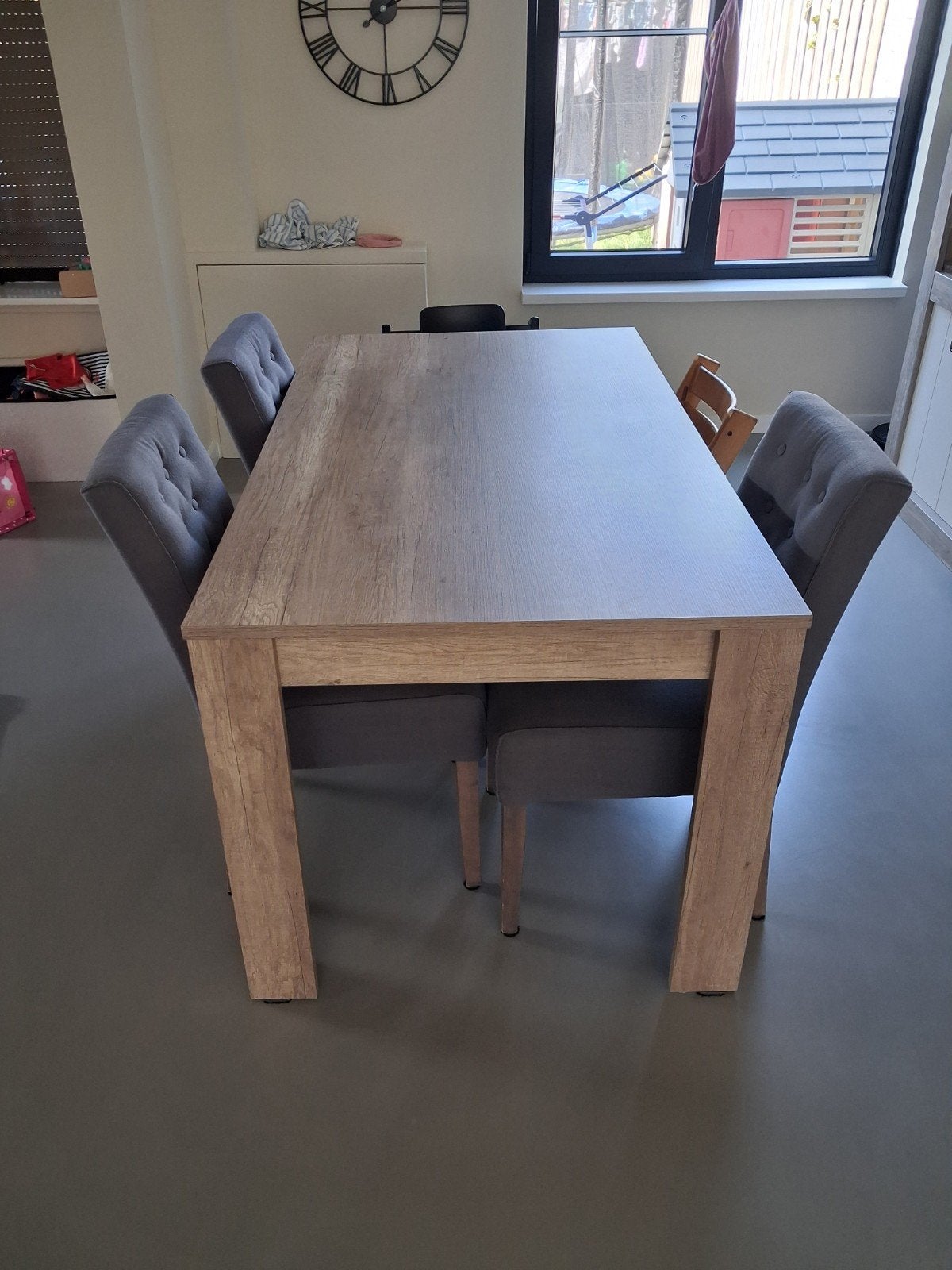 Eettafel 160cm, Ophalen, Gebruikt, 4 tot 6 stoelen