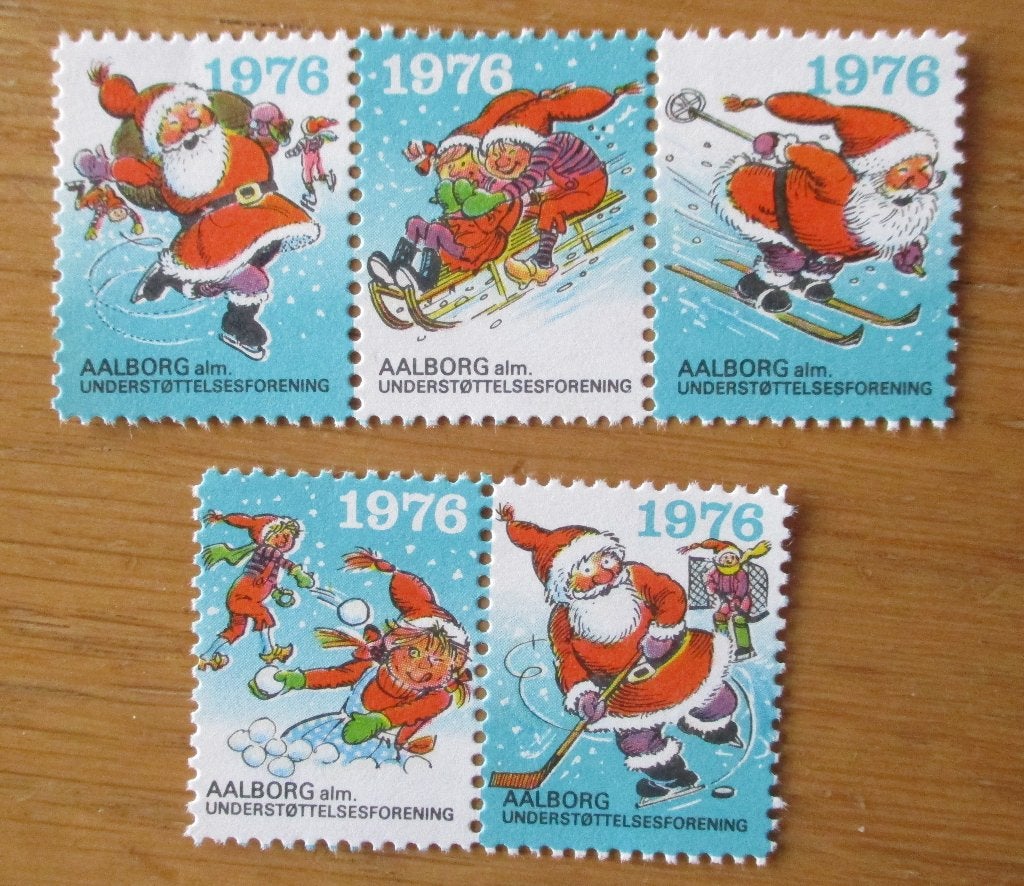 Denemarken Aalborg, serie Kerstzegels 1976, Ophalen of Verzenden, Denemarken, Postfris