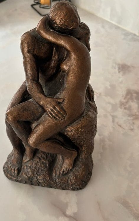 Durastone beeld van A.Rodin “De Kus”, Ophalen of Verzenden