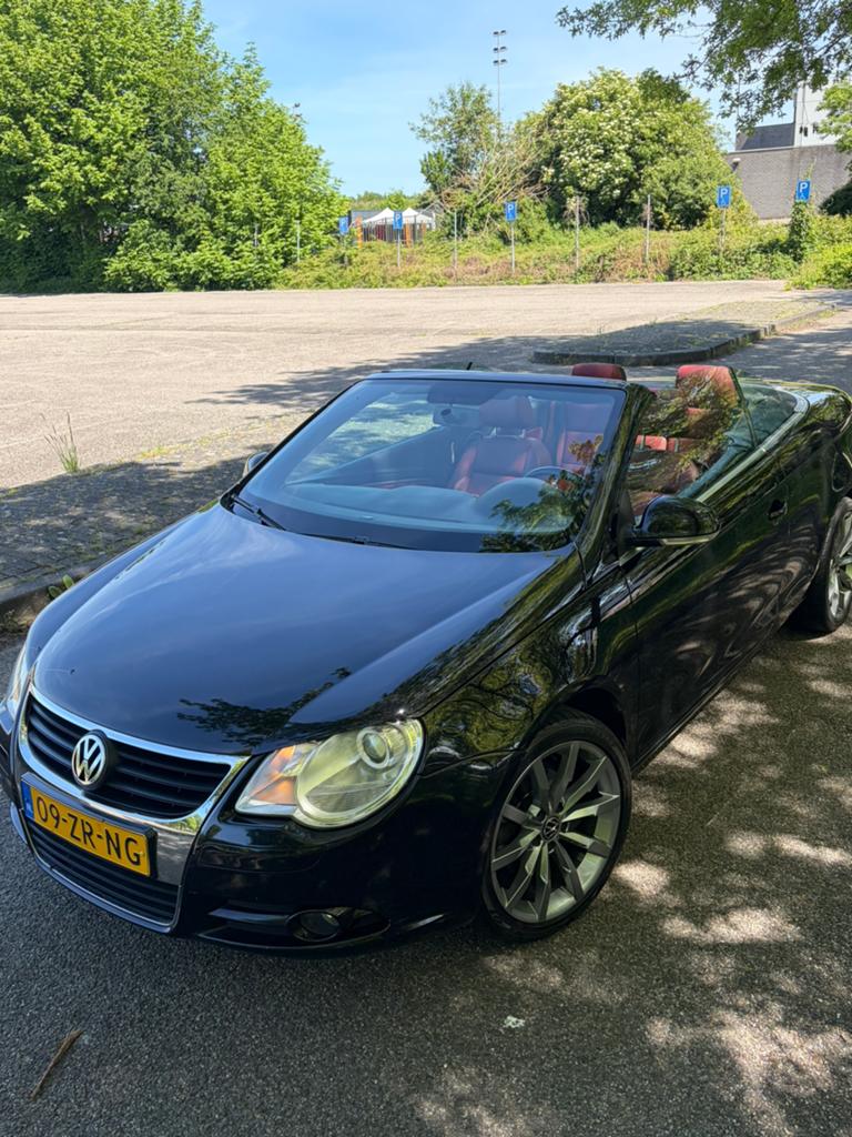 Volkswagen Eos 1.4 TSI 90KW 2008 Zwart, Auto's, Volkswagen, Voorwielaandrijving, 15 km/l, 4 cilinders, 4 stoelen