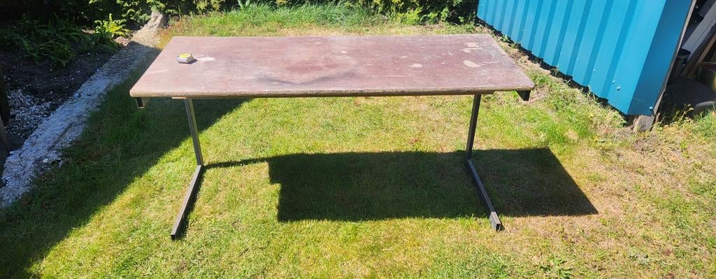 Stevige werktafel voor garage of schuur, Doe-het-zelf en Verbouw, Werkbanken, Ophalen, Gebruikt, 120 tot 170 cm