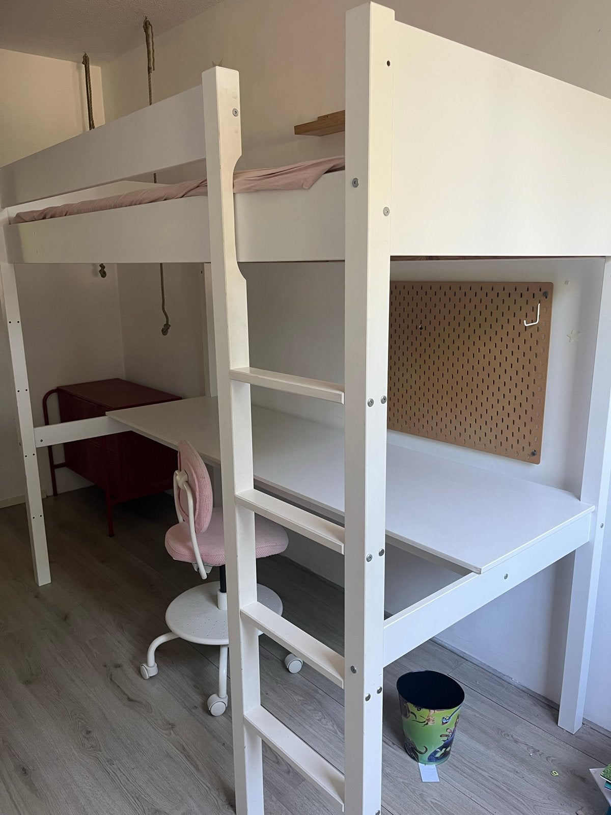 Hoogslaper met bureau 200x90, Ophalen, Gebruikt, Eenpersoons, 200 cm