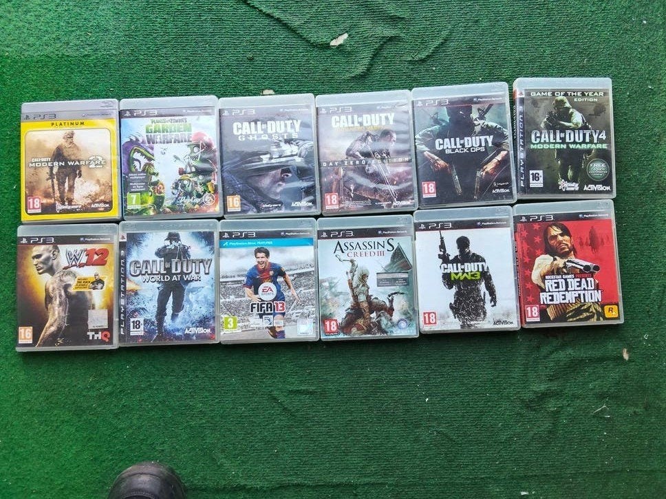12 PLAYSTATION 3 SPELLETJES, Ophalen, Zo goed als nieuw, Met 1 controller, Slim